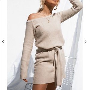 Sabo Skirt Beige Long Sleeve Dress. S/L